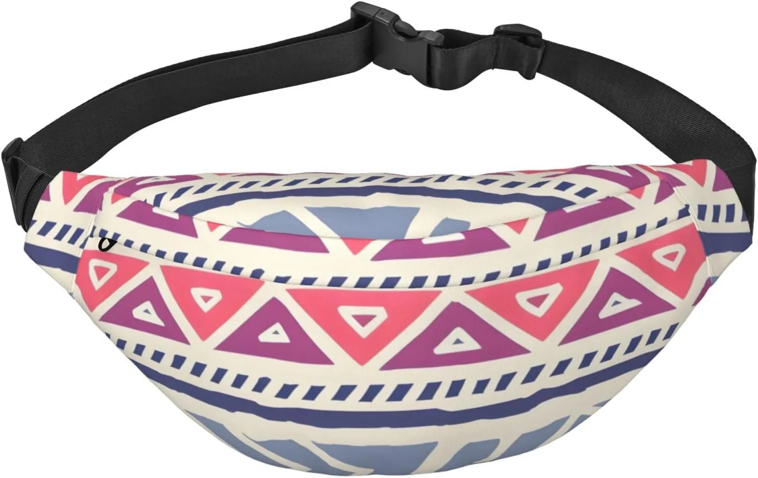 Plain Geometric Floral Pattern Men'S And Women'S Waist Pack, Crossbody Bag With Adjustable Belt For Running, Traveling, Sports, Hiking