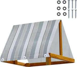Playground Replacement Canopy, 43" x 90" Outdoor Swingset Shade Kids Playground Roof Canopy Waterproof Cover Replacement Tarp Sunshade (Stripe)