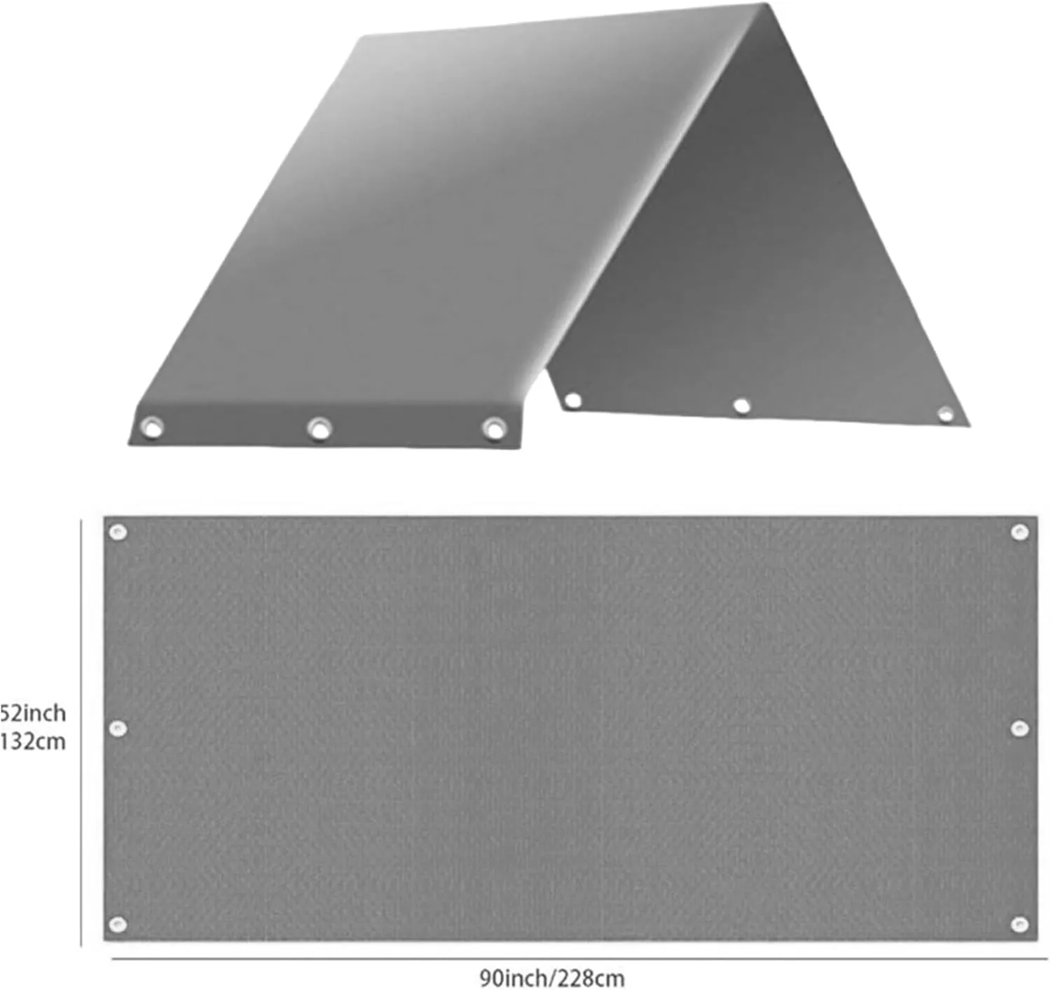 Playground Tarp Canopy Replacement – Heavy Duty Play Structure Top, Weatherproof Fabric Shade | 52x90in Protective Covering Designed for Outdoor Play Zones, Residential Yard Installations