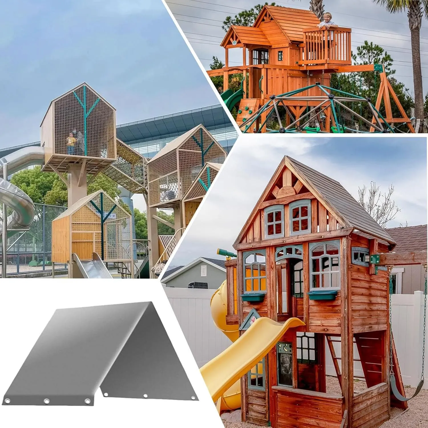 Playground Tarp Canopy Replacement – Heavy Duty Play Structure Top, Weatherproof Fabric Shade | 52x90in Protective Covering Designed for Outdoor Play Zones, Residential Yard Installations