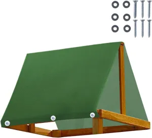 Playset Canopy Replacement 43" × 90", Playset Tarp Replacement, Waterproof 600d Oxford Cloth Swing Set Replacement Tarp, Playground Accessories for Kids Outdoor, Backyard Playground (Green)