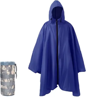 Plus Size Adult Rain Poncho with Hood and Zipper, Poncho Para Lluvia, Tactical Ponchos Adult For Camping, Hiking