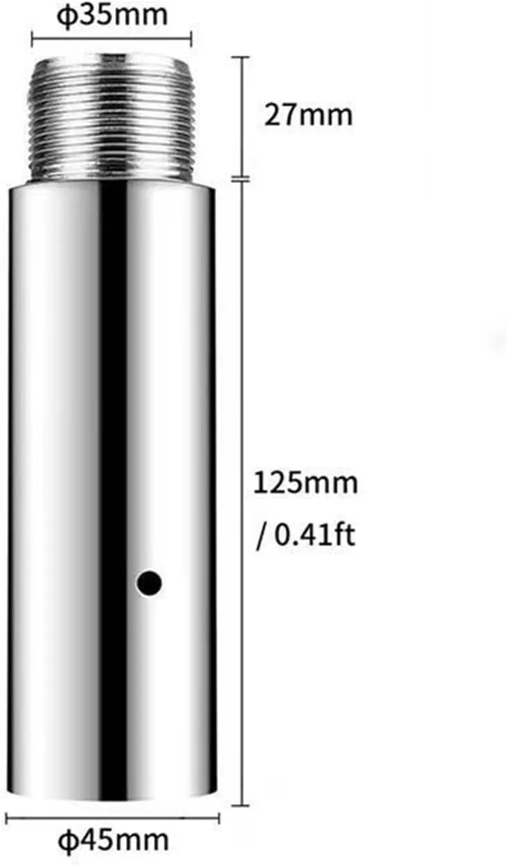 Pole Extension for Dancing Pole, 45mm - 250mm/10” / 125mm/5” Stainless Steel Extending Tube Tube to Connect Dancing Pole, Height Adjustable Replacement Accessories for Dance Pole