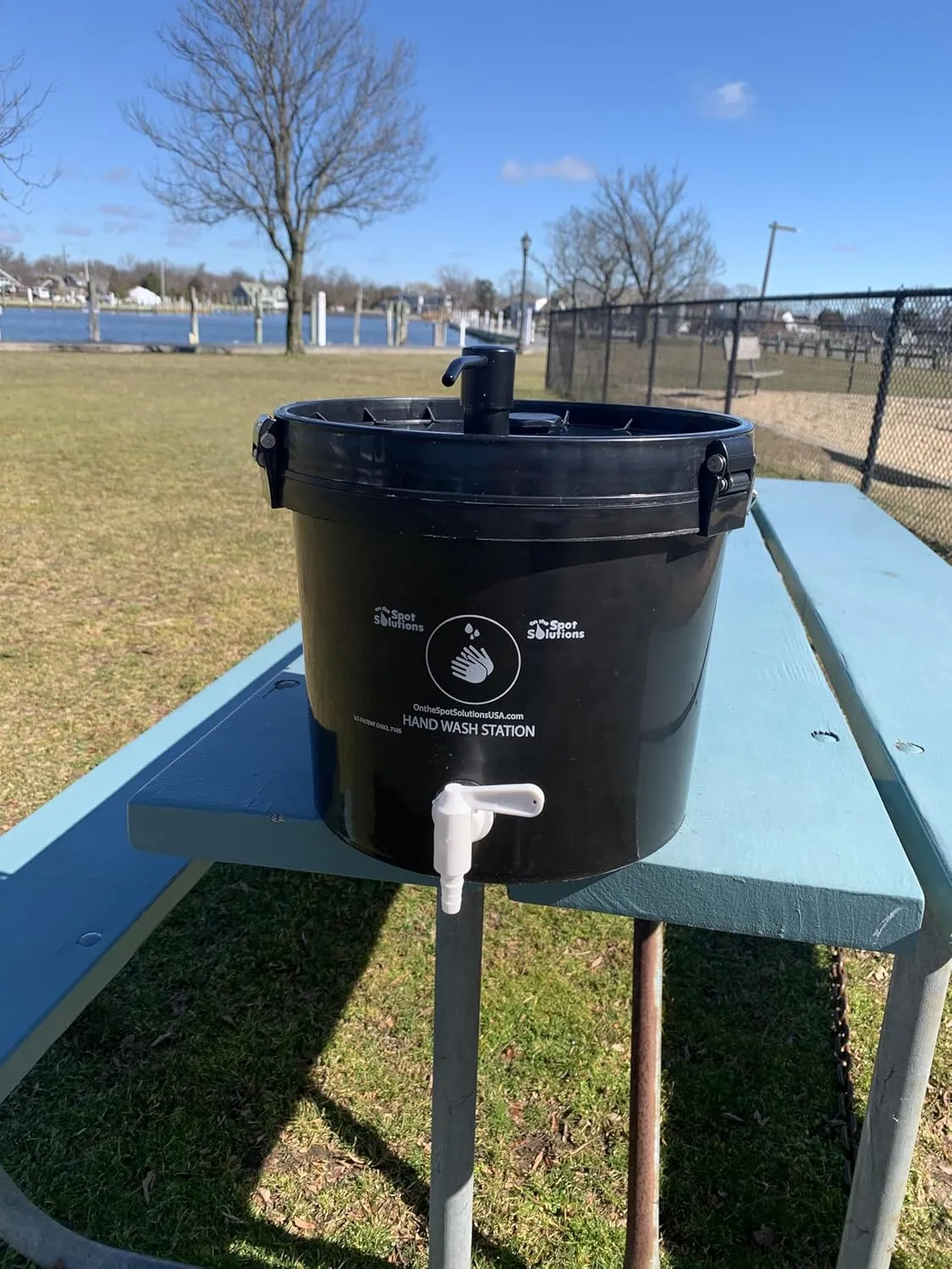 Portable Hand Washing Station -Compact Design with Soap Dispenser - Portable Hand Wash Station for Outdoor, Events, Sports, Travel, Beach and Construction Use (Black 2.5 Gallon)