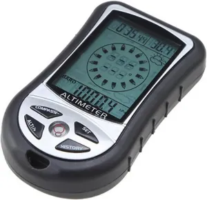 Portable Multifunction Altimeter Digital Compass Clock Barometer Thermometer for Outdoor Fans Mountaineering iking Camping