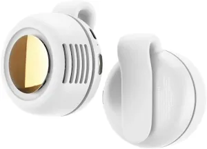 Portable Silent Mini Bladeless Fan Clip On, 2025 New small Portable Waist Fan Rechargeable Suitable for Sport, Three Wind Speeds Can Be Clipped on the Shirt, Suitable for Outdoor (Beige)