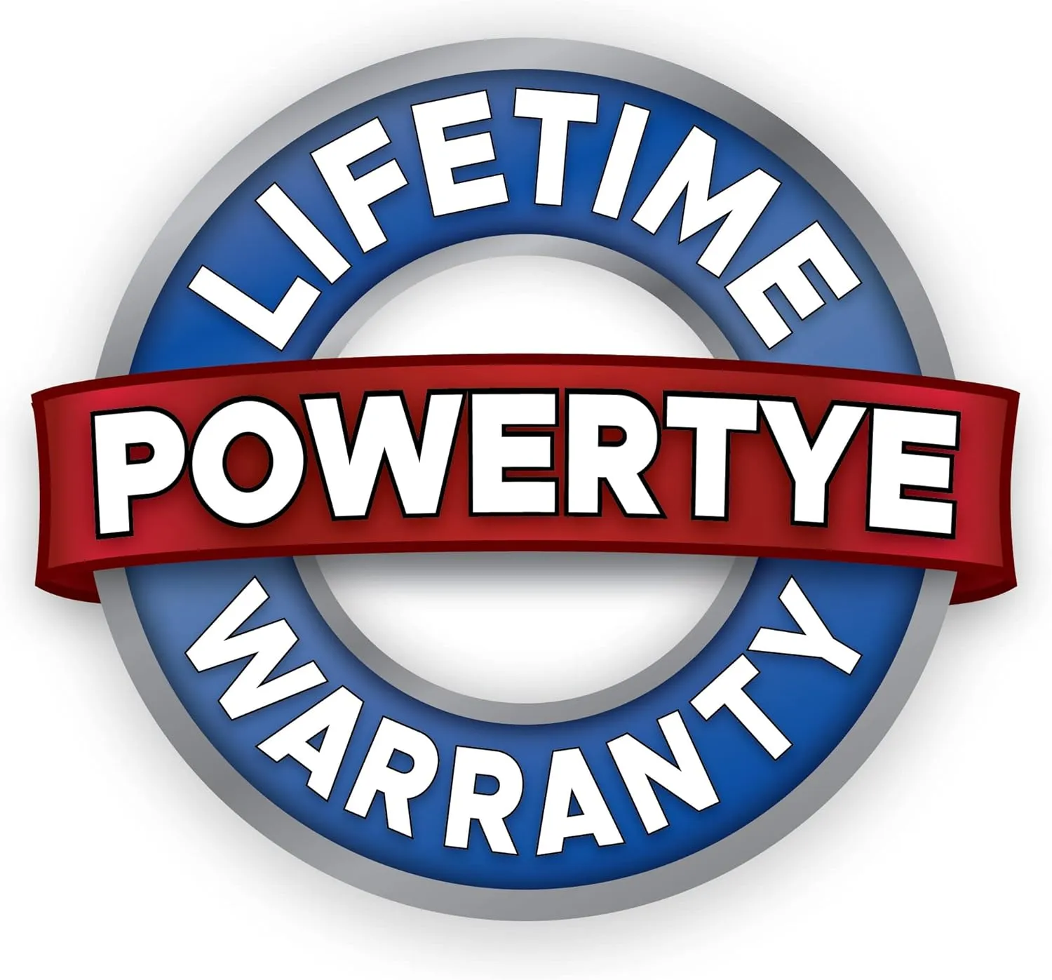 PowerTye 1.5in x 6.5ft Heavy Duty Ratchet Tie-Down Straps with Soft-Tye and Carabiner Hooks - 1,000 lb Working Load Limit / 3,000 lb Breaking Strength - Made in USA - Blue/Black Pair