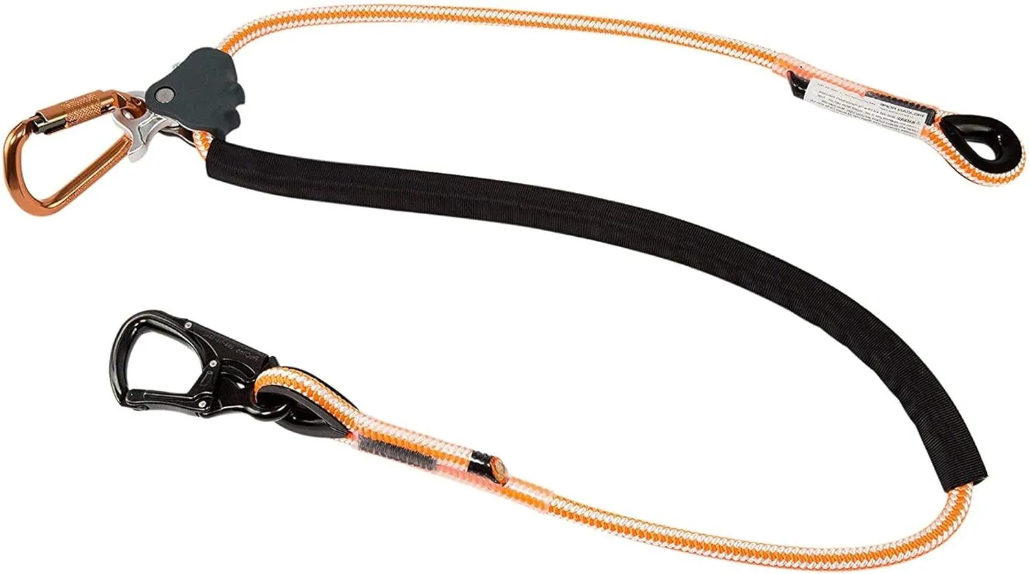 ProClimb Arborist Positioning Lanyard by Pelican Rope - 1/2 in x 12 ft Polyester Rope with Aluminum Snap Hook - Adjustable, High Visibility, ANSI/OSHA Certified for Work Positioning and Tree Climbing