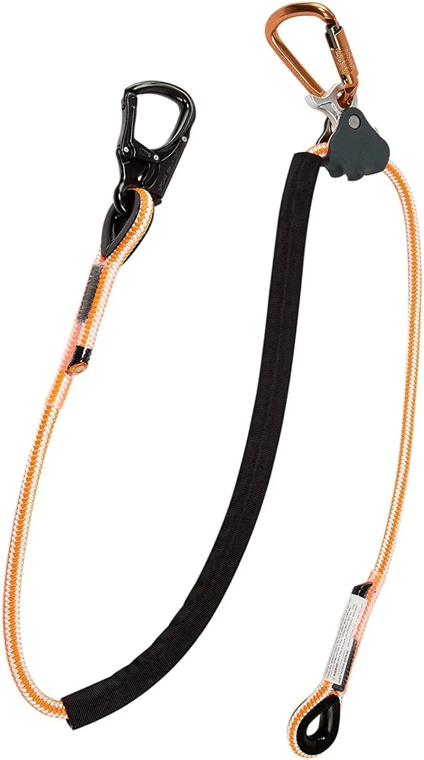 ProClimb Arborist Positioning Lanyard by Pelican Rope - 1/2 in x 12 ft Polyester Rope with Aluminum Snap Hook - Adjustable, High Visibility, ANSI/OSHA Certified for Work Positioning and Tree Climbing