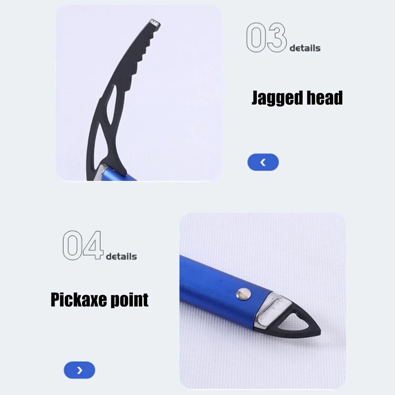 Professional Ice Climbing Axes, Lightweight Outdoor Walking Pickaxe with Aluminum Material Length 60/65/70/75cm, Climbing Equipment for Mountaineering Hiking Aerial Work