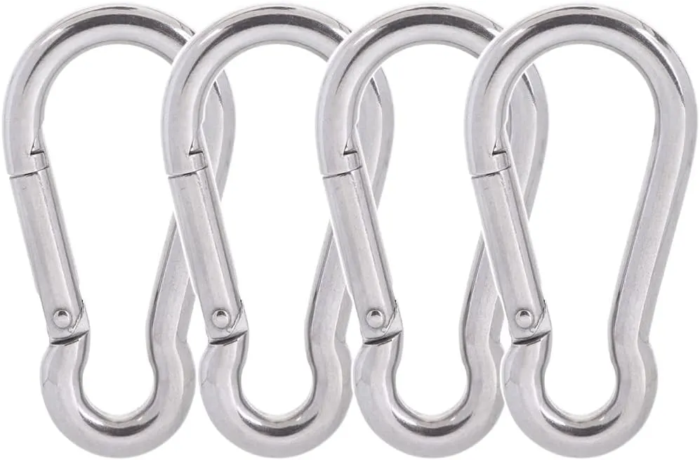 PROND Carabiner Clip, Heavy Duty Carabiner Clips, 316 Stainless Steel Carabiner Hooks, Multi-Purpose Spring Snap Hook