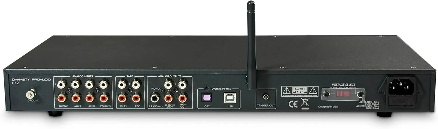 PX2 High Definition Multi-Source Home Audio Preamp with Qualcomm® aptX™ Lossless Bluetooth 5.3 Chipset/USB DAC Interface Built-in