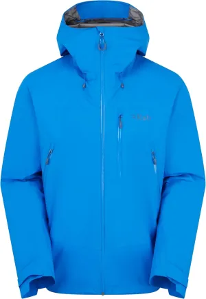 Rab Men's Downpour Mountain Jacket - Lightweight Waterproof Hooded Coat for Hiking & Trekking