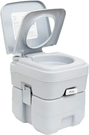 RAGGZZ Portable Travel Toilet-Designed, Compact Indoor and Outdoor Commode W/Travel Bag for Camping for Camping RV Boating and Other Recreational Activities White,10L