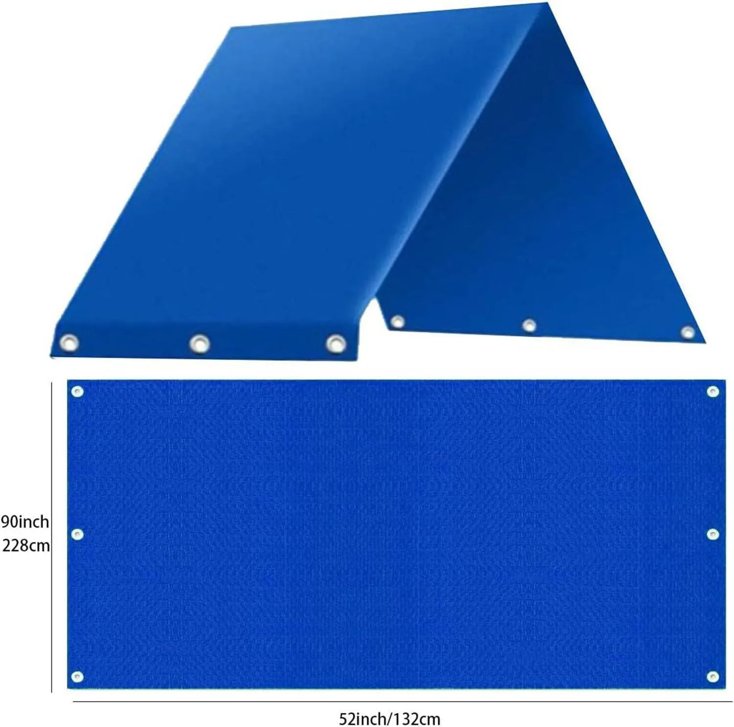 Replacement Tarp Roof Swingset Canopy Waterproof UV Protection Cover for Backyard Playhouse Playground, Playground Equipment Keeps Your Kids Safe from Elements (Blue)