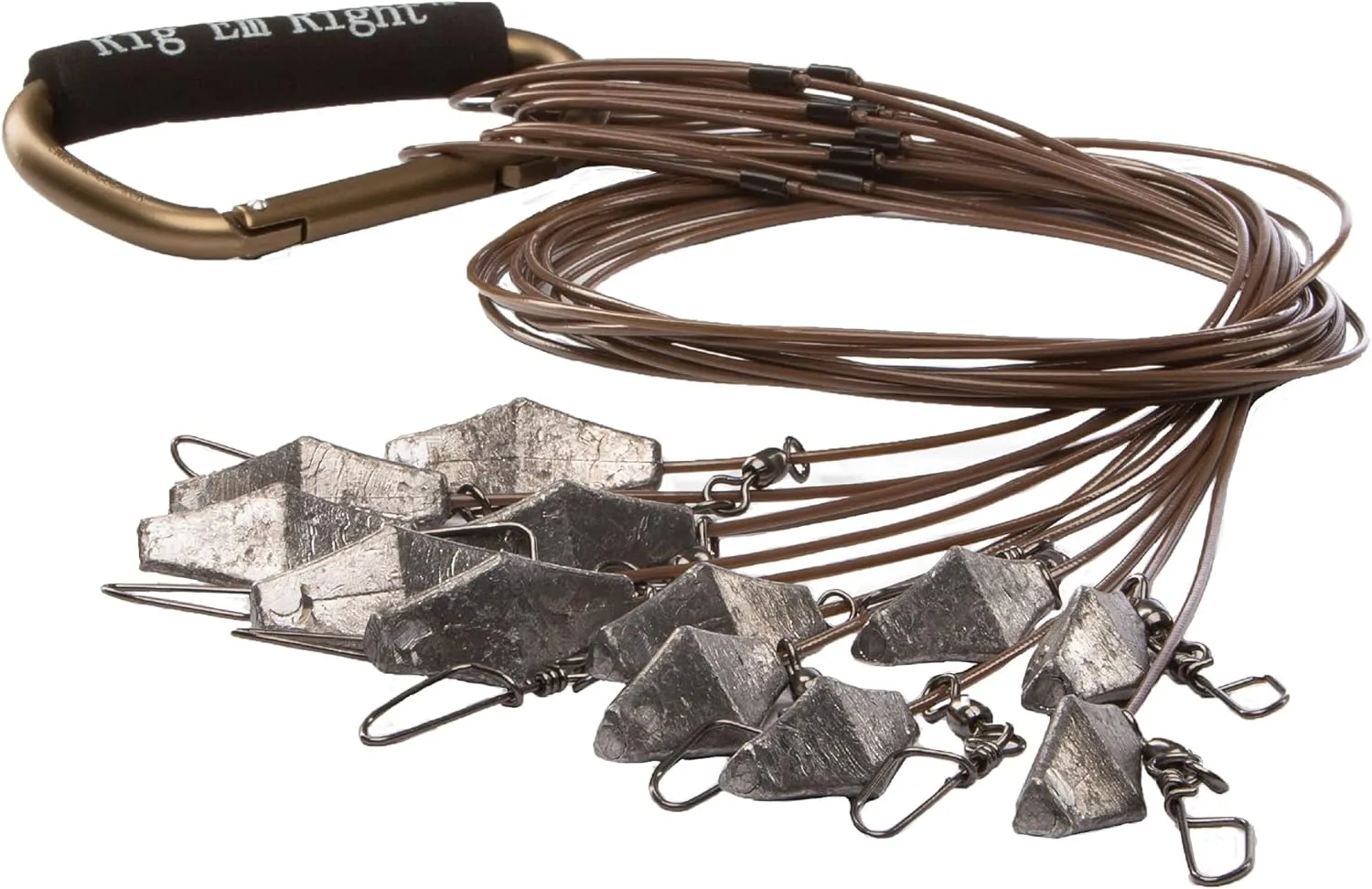 Rig'Em Right Waterfowl Pre-Rigged Xtreme Coated Tangle Free Cable Decoy Anchors for Duck Hunting