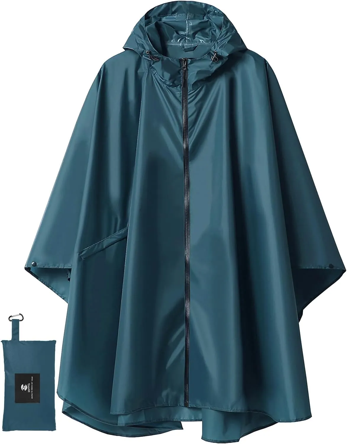 SaphiRose Unisex Rain Poncho Raincoat Hooded for Adults Women with Pockets