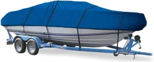 SBU Blue Boat Cover Compatible for SEA RAY SEA RAYDER F-16 1995-1999, Travel Storage Mooring