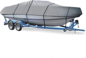 SBU Grey Boat Cover Compatible for STACER 449 Outlaw TS 2013-2014, Trailering Storage Mooring