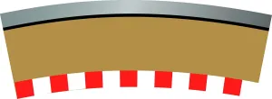 Scalextric C7019 Digital Borders Outer For Single Lane Curve