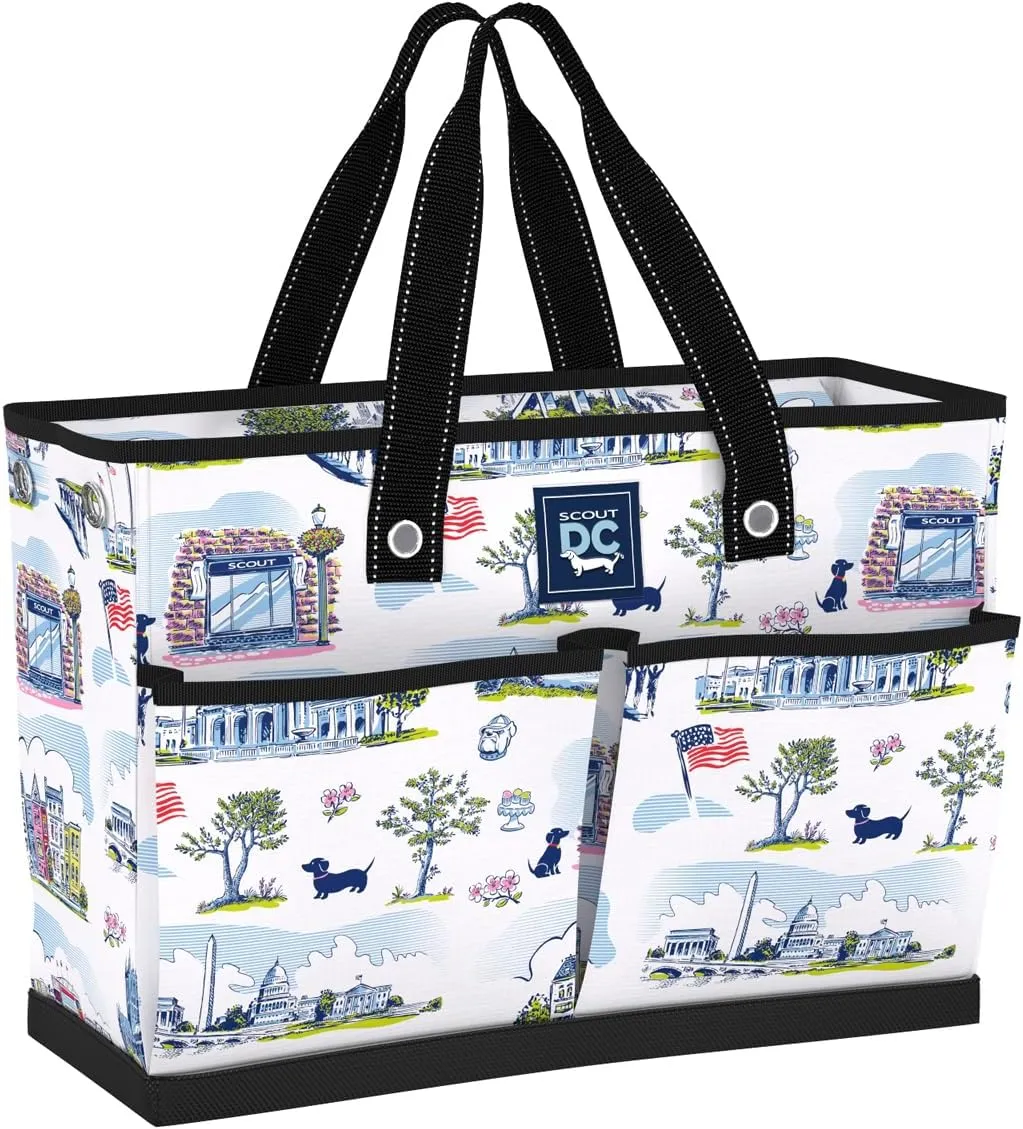 SCOUT BJ Bag - Large, Utility Tote Bag for Women, Nurses, Teachers and Moms with Zipper & 4 Exterior Pockets for Organizing.