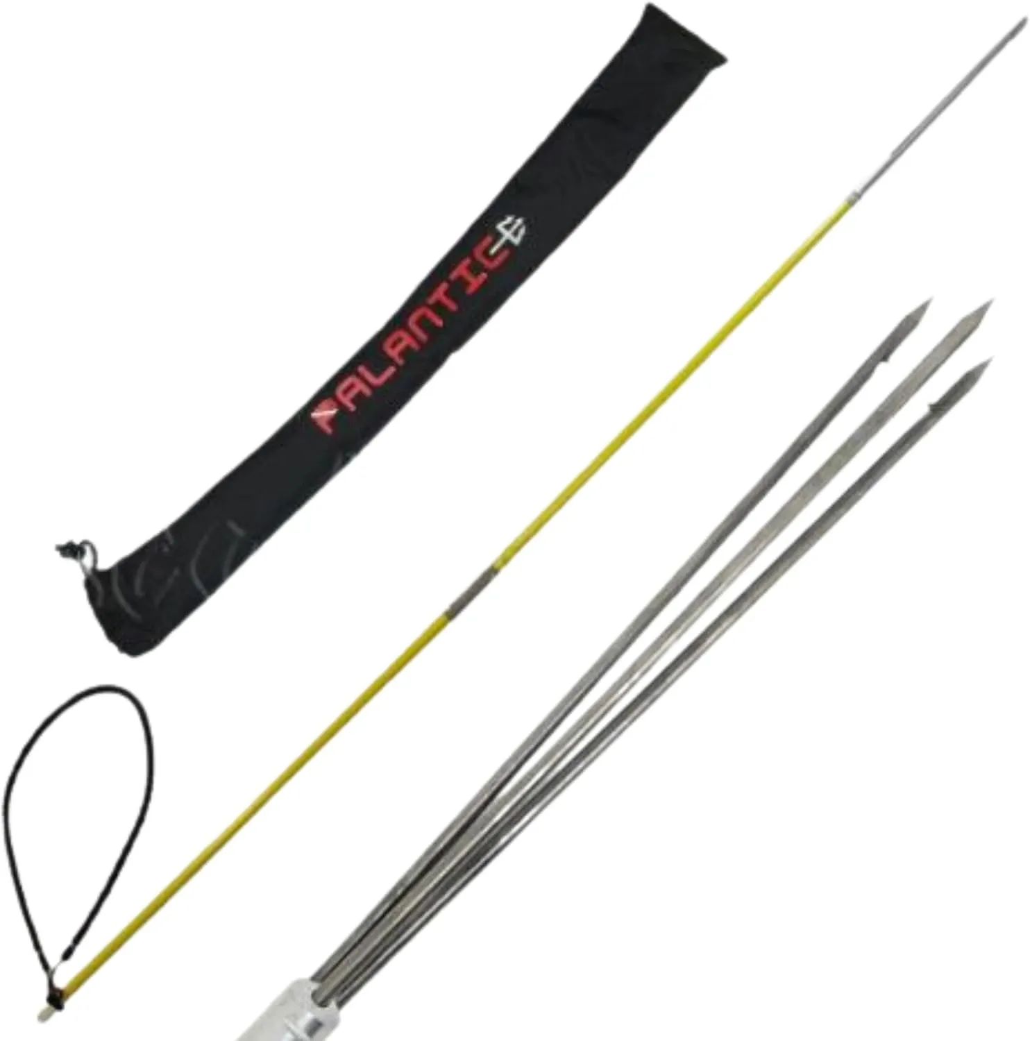 Scuba Choice 5' Travel Spearfishing Pole Spear, Two-Piece Fiberglass with 3-Prong Paralyzer Tip & Stainless-Steel Barb, Black Rubber Sling, Includes Carry Bag for Diving, Fishing, Snorkeling Gear