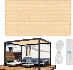 Shade Tarp 90% Sun Shade Cloth 10'x10' Shade Cover with Grommets UV Block Privacy Screen,Shade Tarp for Patio, Outdoor, Carport,Garden, Backyards