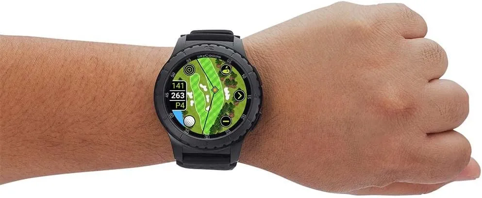 SkyCaddie LX5 Golf GPS Watch - Touchscreen Golf Range Finder Smartwatch w/ 35K Courses, IntelliGreen, Holevue, & Digital Scorecard - Power Bundle with LX5 Screen & PlayBetter Portable Charger