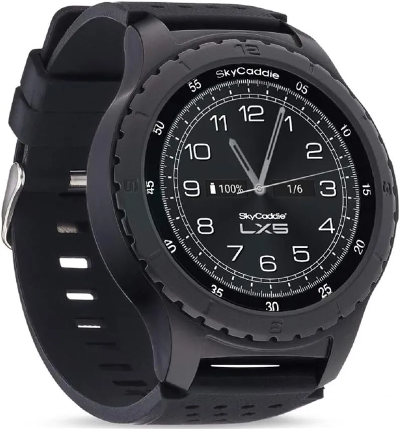 SkyCaddie LX5 Golf GPS Watch - Touchscreen Golf Range Finder Smartwatch w/ 35K Courses, IntelliGreen, Holevue, & Digital Scorecard - Power Bundle with LX5 Screen & PlayBetter Portable Charger