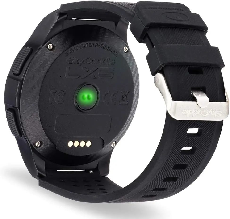 SkyCaddie LX5 Golf GPS Watch - Touchscreen Golf Range Finder Smartwatch w/ 35K Courses, IntelliGreen, Holevue, & Digital Scorecard - Power Bundle with LX5 Screen & PlayBetter Portable Charger
