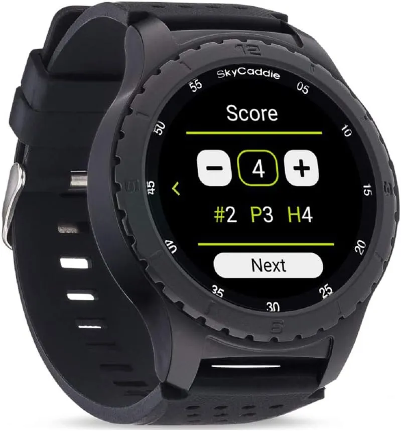 SkyCaddie LX5 Golf GPS Watch - Touchscreen Golf Range Finder Smartwatch w/ 35K Courses, IntelliGreen, Holevue, & Digital Scorecard - Power Bundle with LX5 Screen & PlayBetter Portable Charger