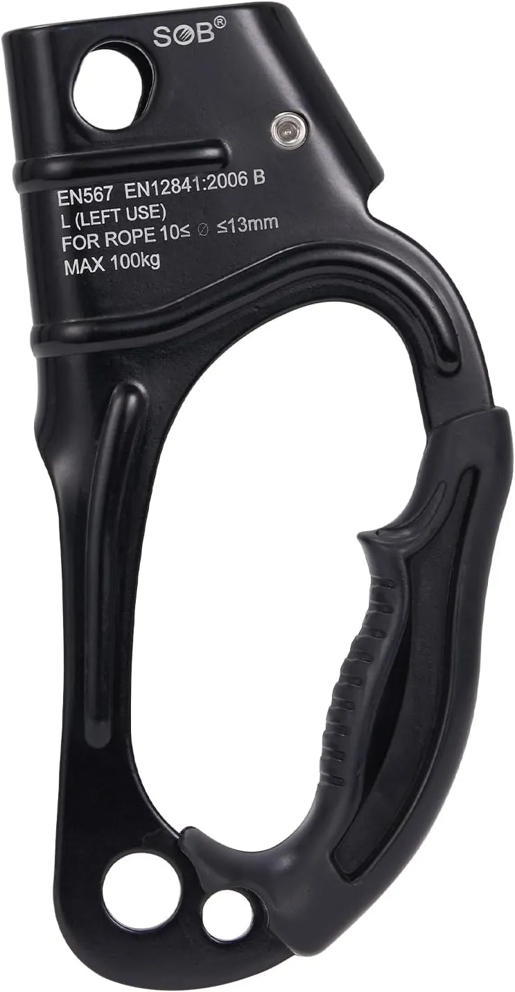 SOB Hand Ascender, Rock Climbing Tree Arborist Rappelling Gear Equipment Rope Clamp for 10~13MM Rope