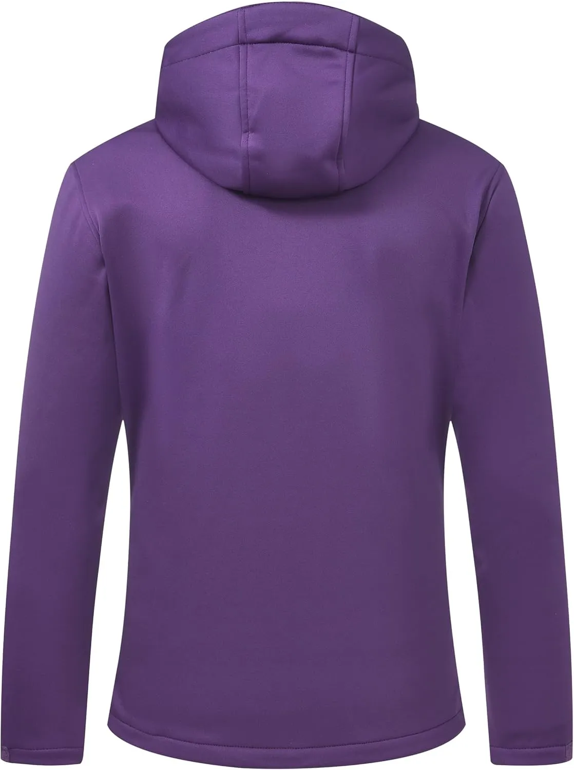 Softshell Jacket Women Fleece Lined Lightweight Jacket Waterproof Coat with Hooded Outdoor Hiking