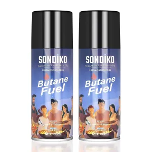 Sondiko Butane Refill, Premium Butane Fuel Canister, Premium Quality Fuel for Jet Flame Lighters and Torches(2 Can)