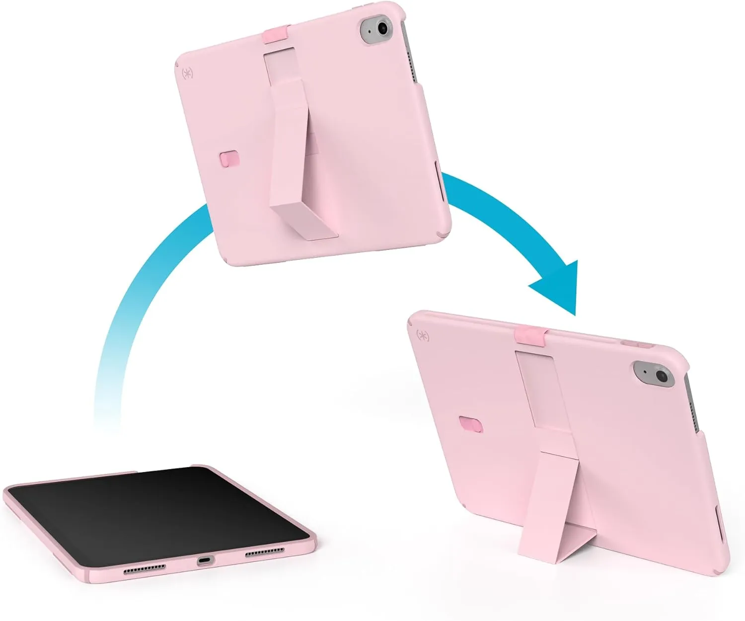 Speck iPad 10.9 Inch Tablet Case and Stand - Scratch Resistant, Drop Protection & Quick Release Kickstand - for iPad 10th Gen 2022 - StandyShell Soft Lilac/Hydrangea Purple/Kinder Pink