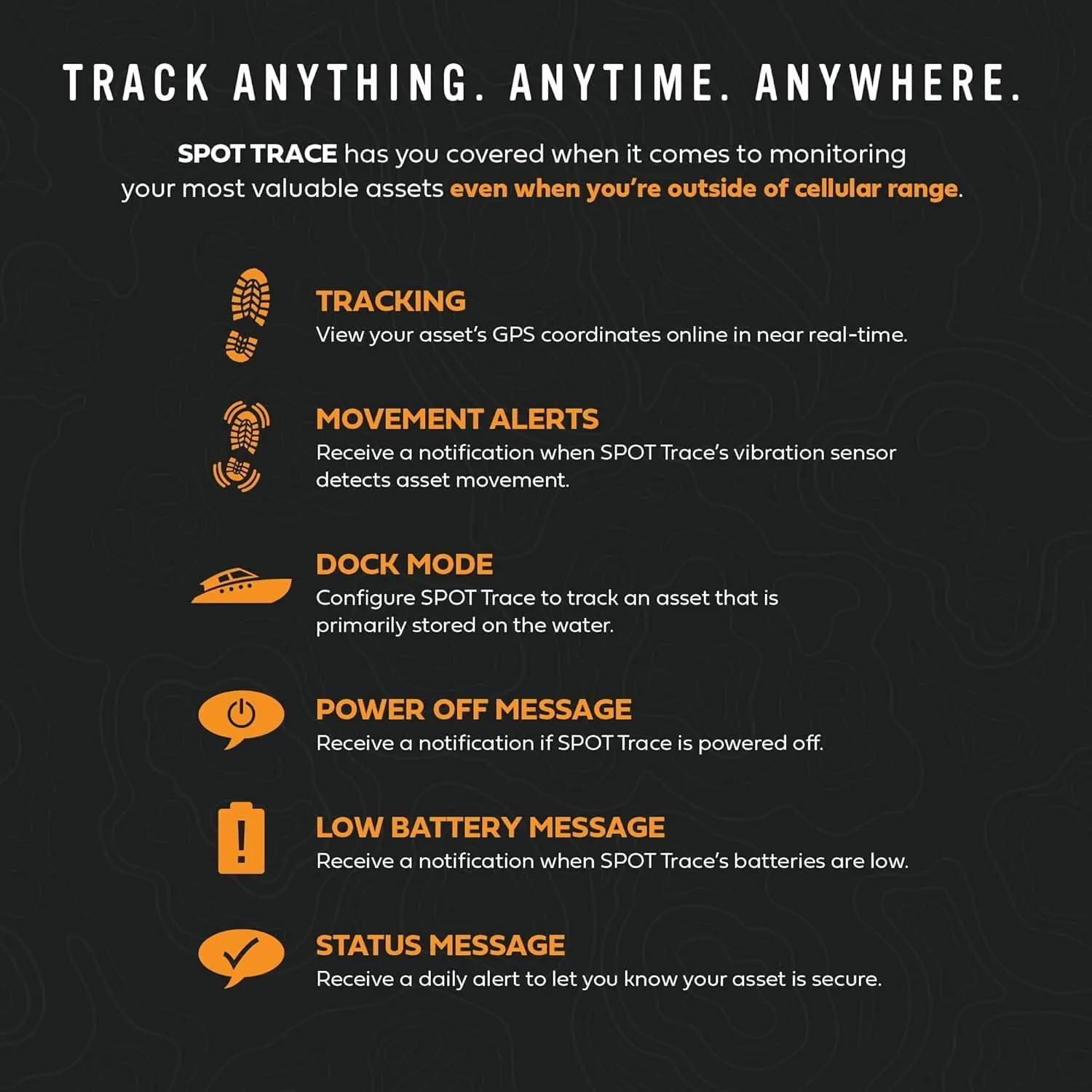 Spot Trace Satellite Tracking Device | Handheld Tracker for Hiking, Camping, Cars, Kids, Outdoor Activities, and Assets with Globalstar Network Coverage | Subscription Applicable