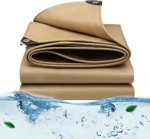 SRHIMEOS Heavy Duty Tarp Waterproof 11.5x11.5 Feet, Plastic Poly 20 Mil Thick Tarpaulin with Metal Grommets Every 24 Inches, Tarp Ground Sheet UV-Resistant, Tear Proof Protective Cover