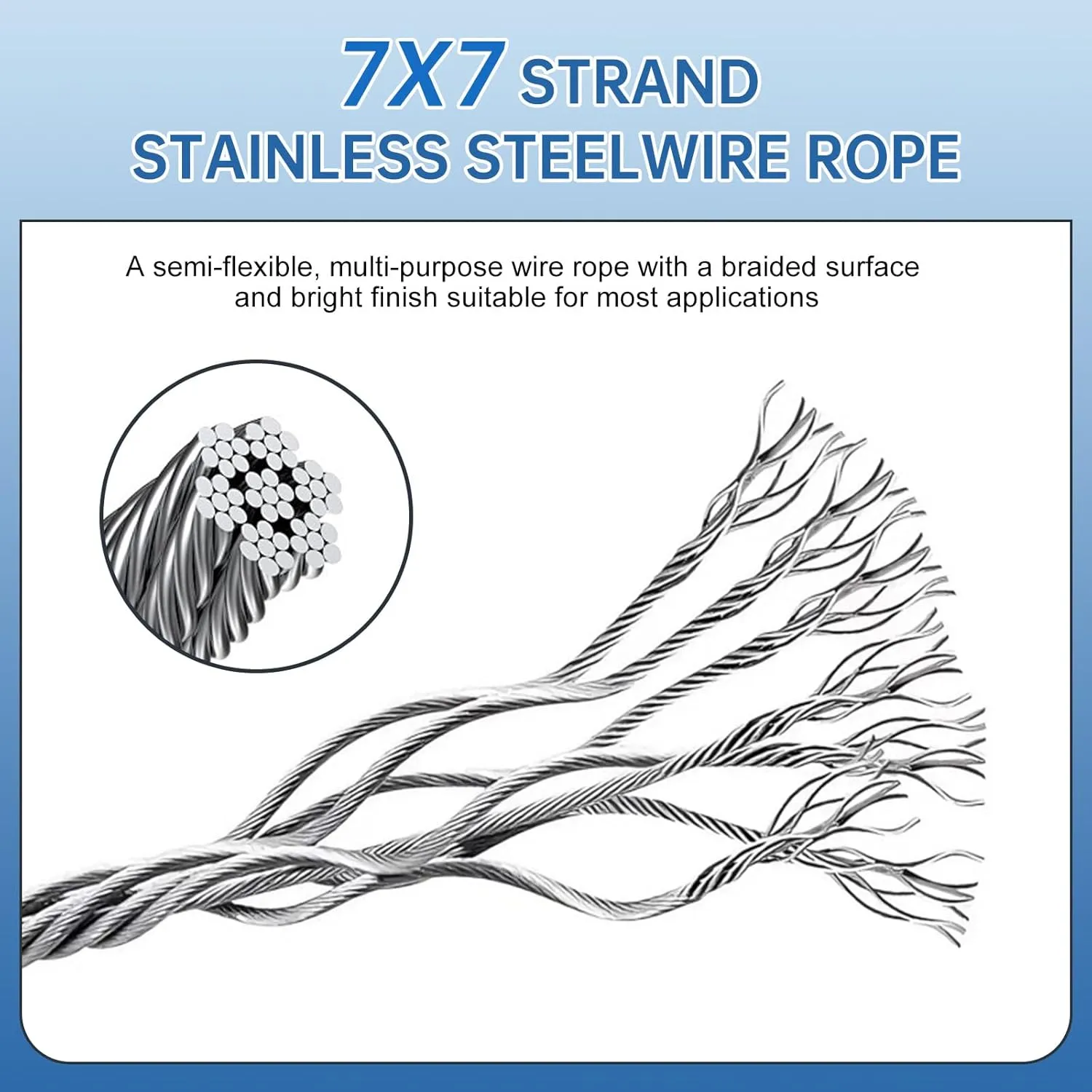 Stage Lights Safety Cables, 20 Pack Stainless Steel Security Cable for Stage DJ Party Lights, Thickened 5/32" Diameter Wire Ropes with Loops and Carabiner for Luggage Garage, 2 Feet Length