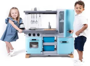 Step2 Cooking Time Kids Kitchen Playset, Indoor/Outdoor Kitchenette, Interactive Play with Lights and Sounds, Made of Durable Plastic, Includes 23 Piece Toy Accessories, for Toddlers 2  Years Old