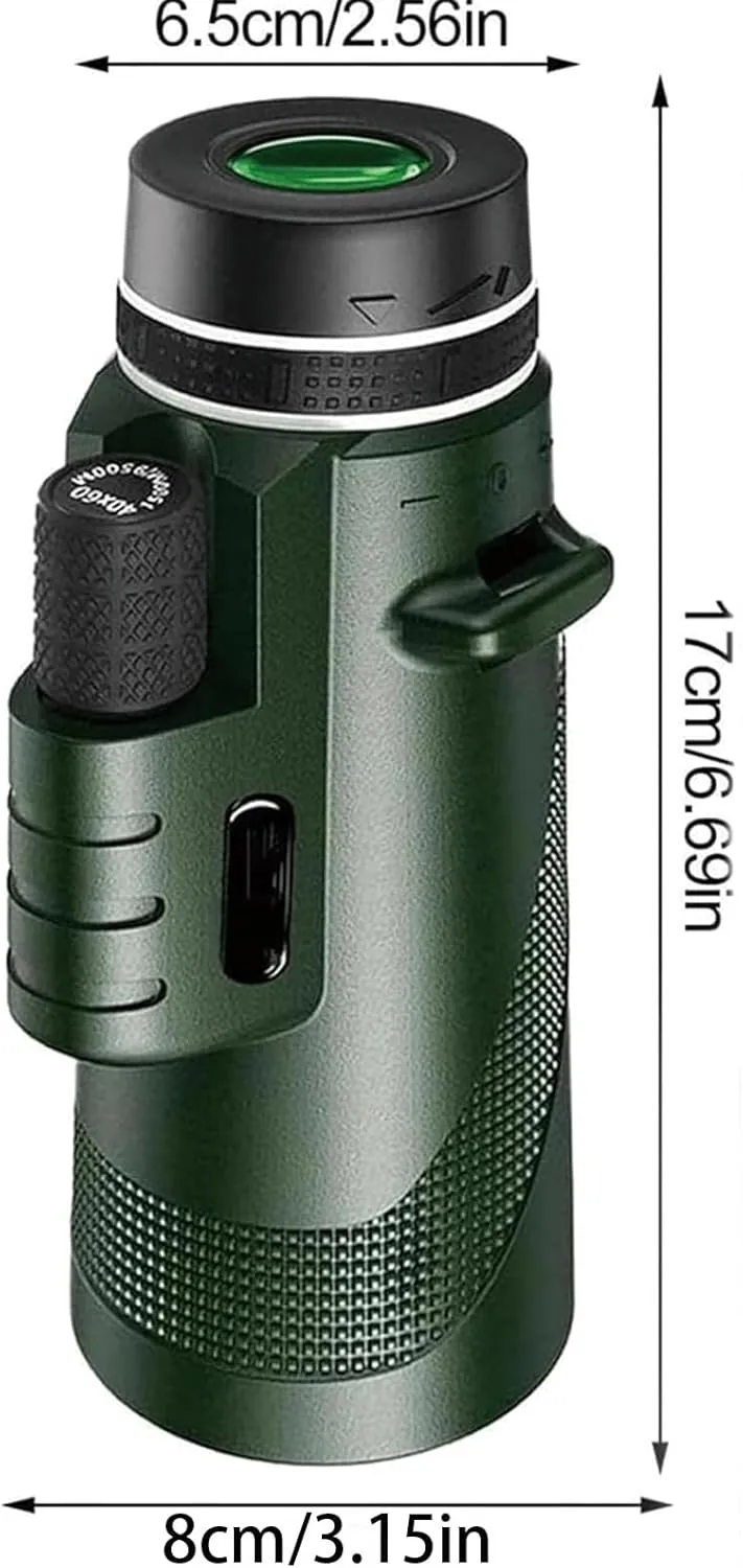 Stscope 360 Monocular Set, Telescope High Power for Adults Long Range with Phone Adapter & Tripod, for Bird Watching Camping Travelling Concert (80 * 100,Green)