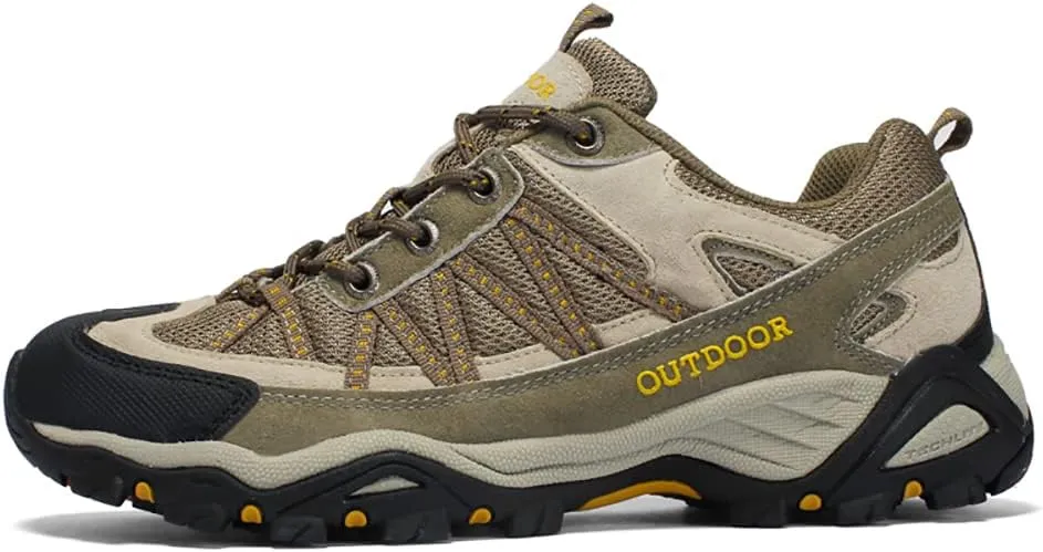 Succttssful Mens Hiking Shoes Waterproof Lightweight Outdoor Low-Top Climbing Shoes for Trekking Training Mountaineer Camping Trail
