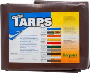 Super Heavy Duty Brown Tarp 8 Oz, 12'X25'