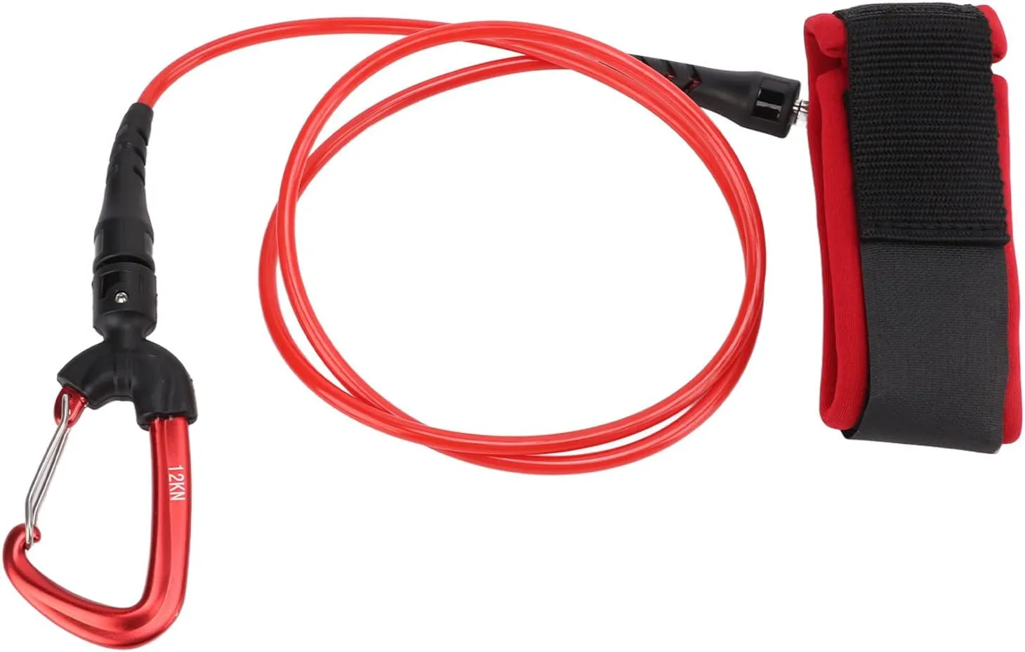 Surfboard Leash,Straight Surf Board Leashes Safety Cable with Carabiner for Freediving