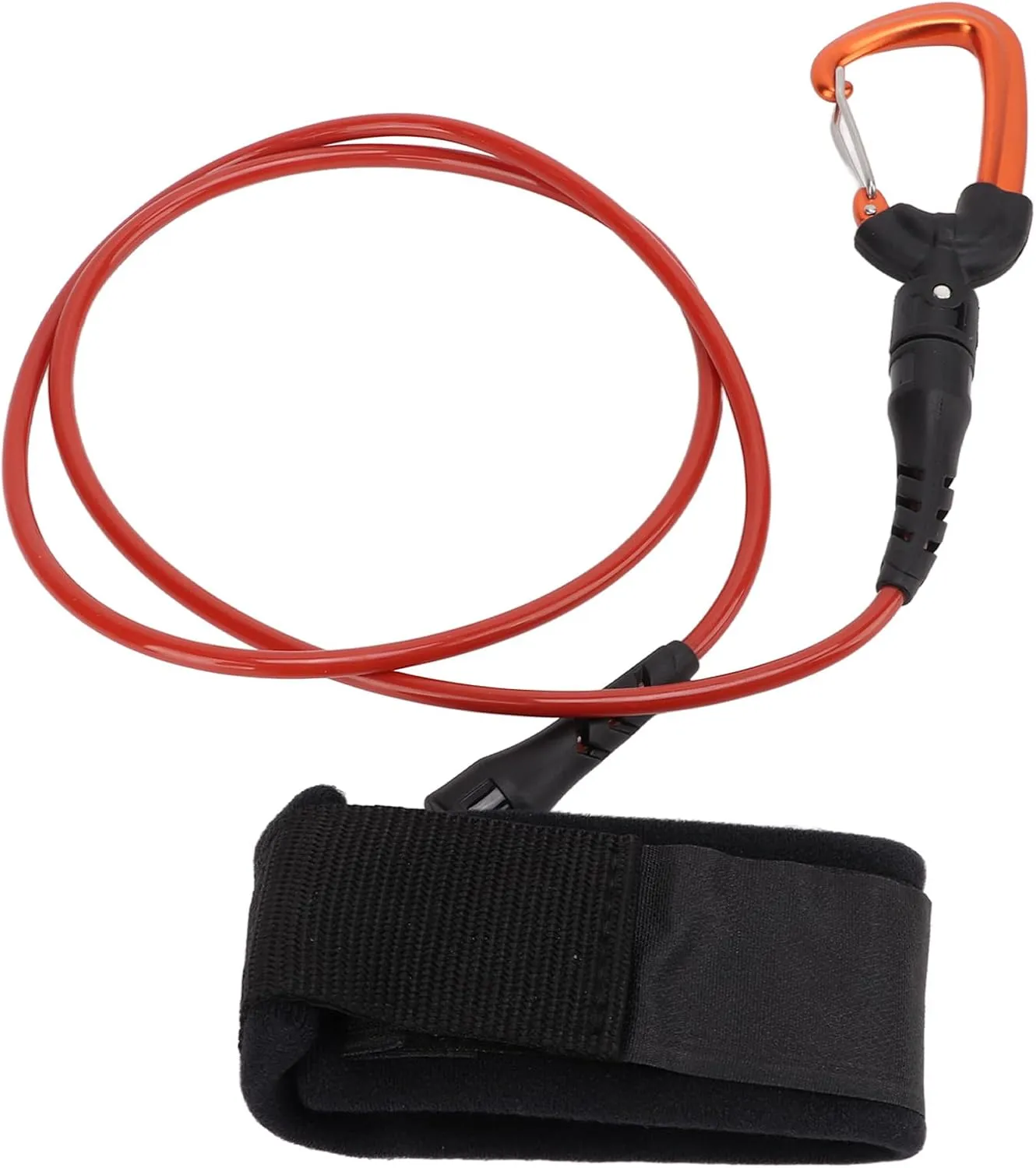 Surfboard Leash,Straight Surf Board Leashes Safety Cable with Carabiner for Freediving