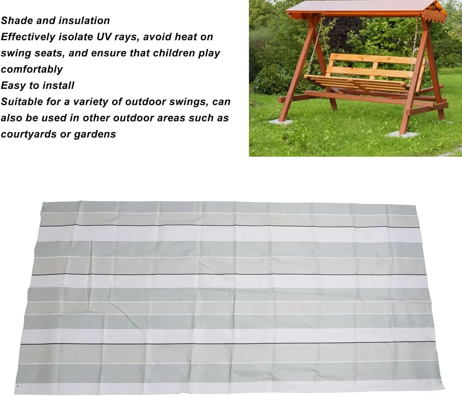 Swing Set Accessories,Outdoor Swingset Shade,Heavy Duty Swing Set Canopy,Swing Set Canopy Replacement Canopy Cover Outdoor Swingset Shade Swing Set Replacement Tarp for Outdoor (#2)