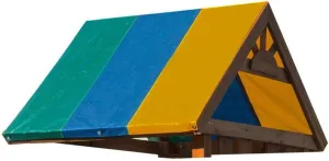 Swing Set Replacement Tarp Swingset Shade Canopy Collapsible Colorful Waterproof Gardening Sunshade Awning Swing Tarpaulin Roof 132X228CM