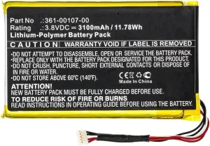 Synergy Digital GPS Battery, Compatible with Garmin GPSMAP 66i GPS, (Li-Pol, 3.8V, 3100mAh) Ultra High Capacity, Replacement for Garmin 361-00107-00 Battery