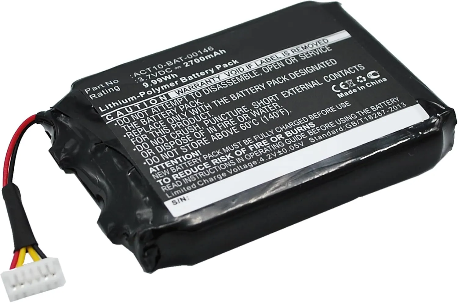 Synergy Digital GPS Battery, Compatible with Satmap 1S2PE583759-02X GPS, (Li-Pol, 3.7V, 2700mAh) Ultra High Capacity, Replacement for Satmap 1S2PE583759-02X Battery