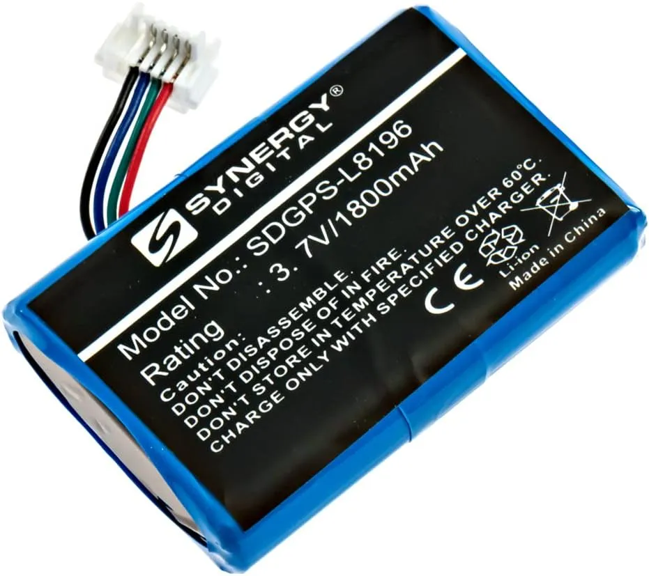 Synergy Digital GPS Battery, Works with Garmin Zumo 590LM GPS, (Li-ion, 3.7V, 1800mAh) Ultra High Capacity, Compatible with Garmin 010-12110-003, 361-00077-00, 616-00077-00 Battery