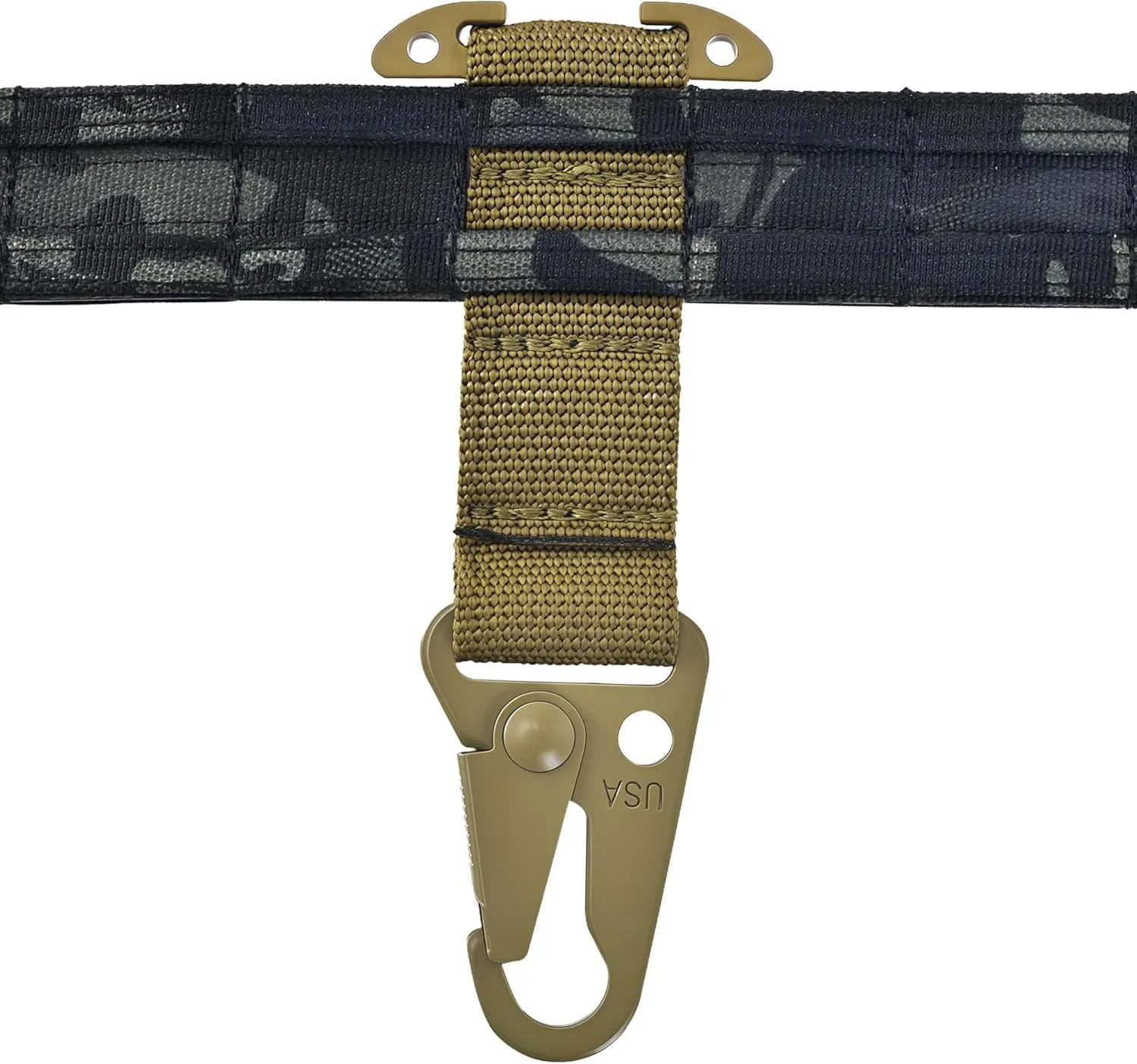 Tactical Gear Molle Clash Hook, Molle Belt Clip with Tee Mount,Tactical Snap Hook Battle Belt Accessories for Gloves Keychains